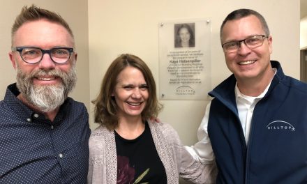 Kaye Hotsenpiller Recognized with Plaque
