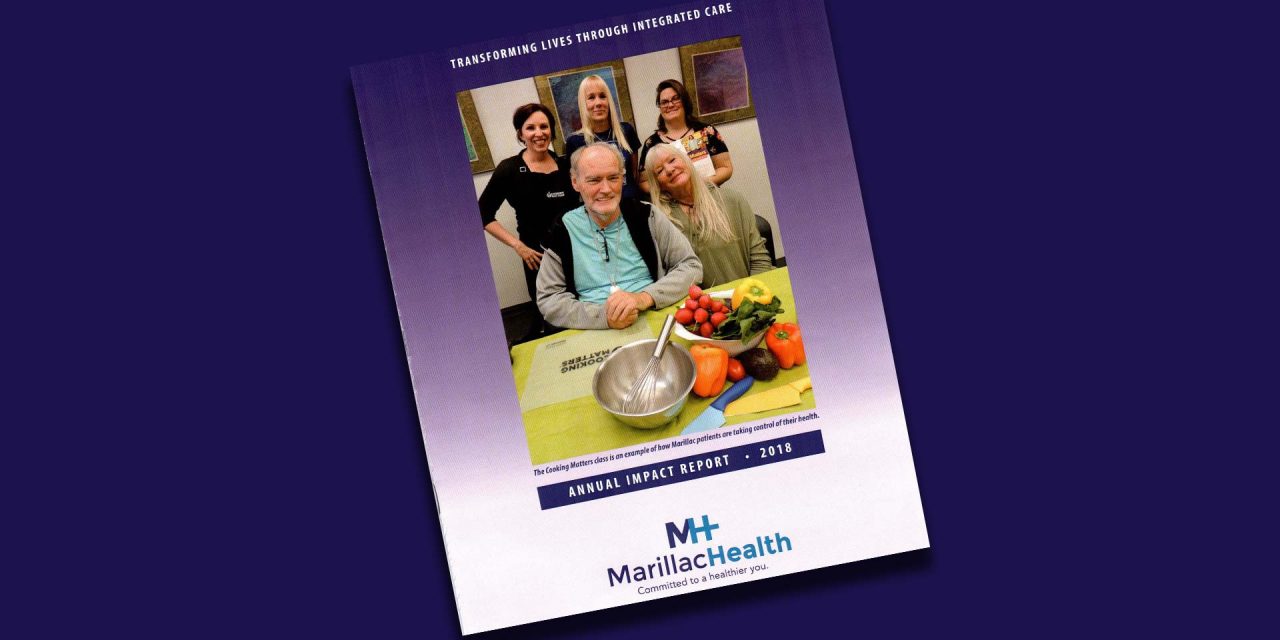Cooking Matters on the cover of Marillac’s Annual Report